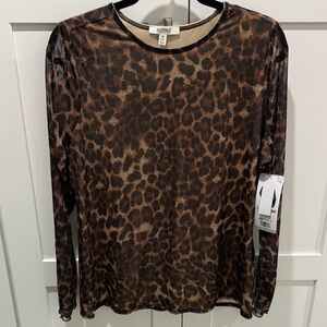NWT Edited 1X brand leopard print top. 🐆